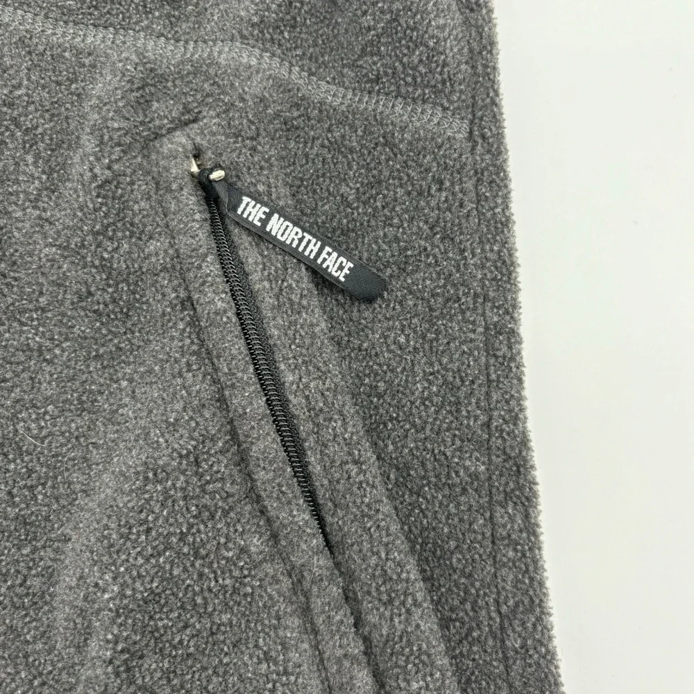 The North Face Fleece Vest Mens Medium Gray Full Zip‎ Sleeveless Jacket